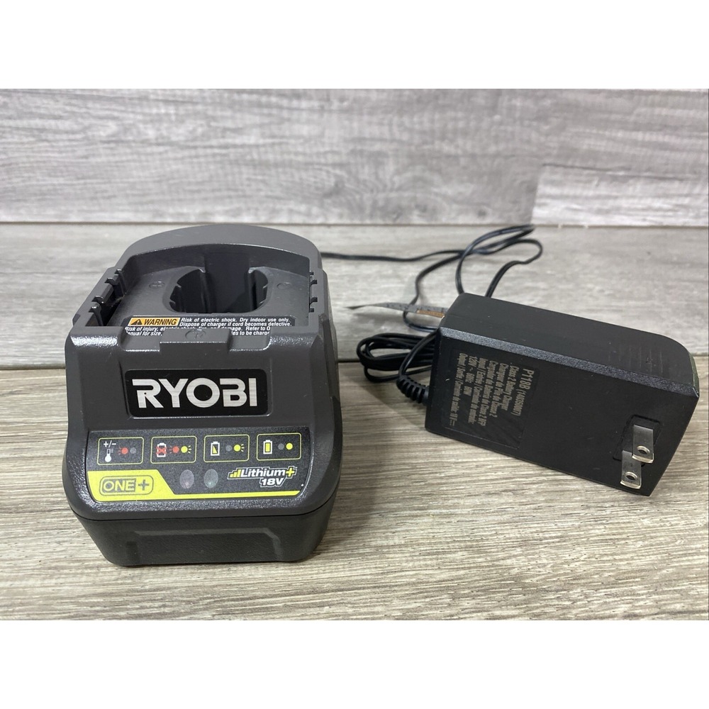 Ryobi‎ Battery Charger P118B 18V ONE+ Lithium+ Gray Excellent LED Diagnostics